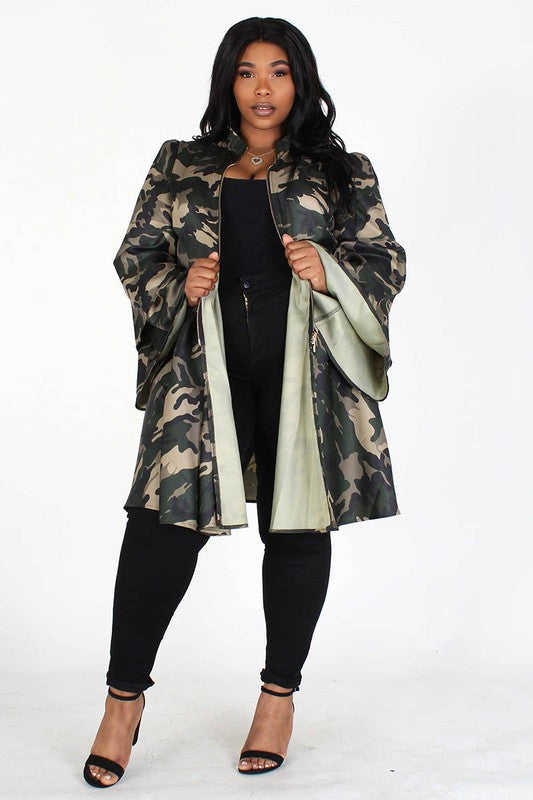 Fierce & Flattering: Plus Size Camouflage 3-Piece Set