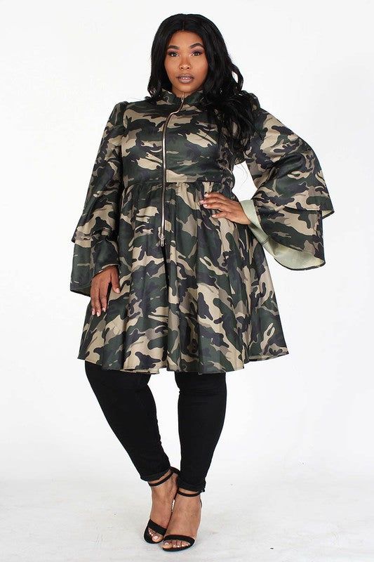 Fierce & Flattering: Plus Size Camouflage 3-Piece Set