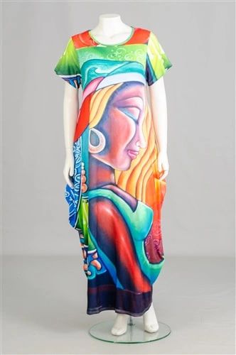 Karachic Multi-Color Queen Lady Bubble Maxi Dress with Pockets